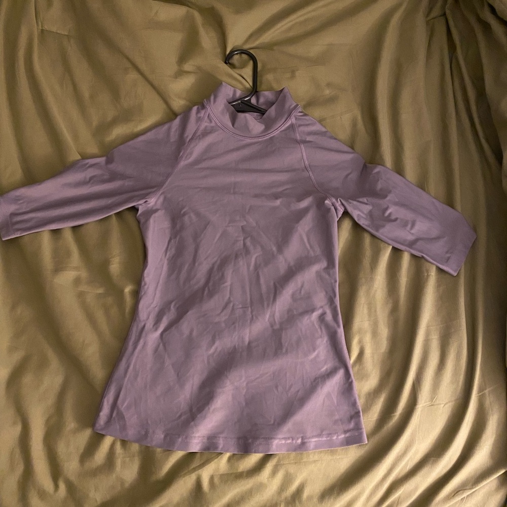 Lululemon dry fit shirt. Size XS. Color is a purple/grey.